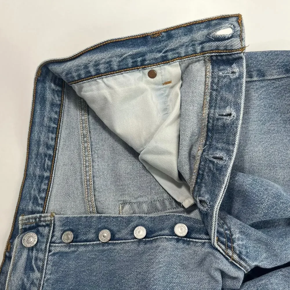 Vintage Levi’s 501 Mens tag 36x32 actual‎ 34x30 Red Tab USA Made 01 Light Wash